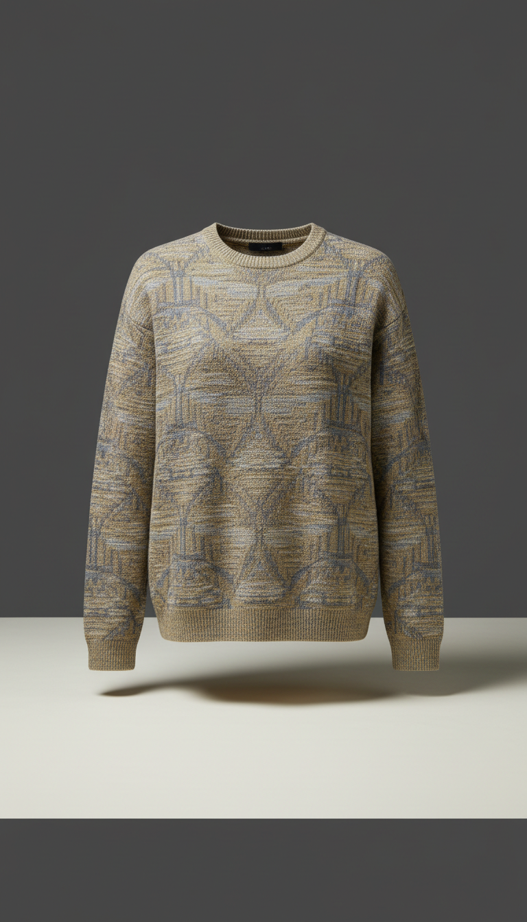 Silent Gold jacquard pullover